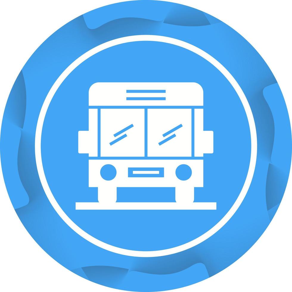 mooi school- bus glyph vector icoon