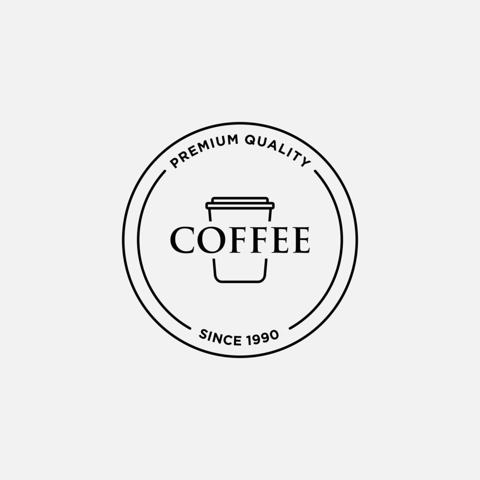 koffie wijnoogst logo vector, cafe merk identiteit, koffie logo inspiratie vector