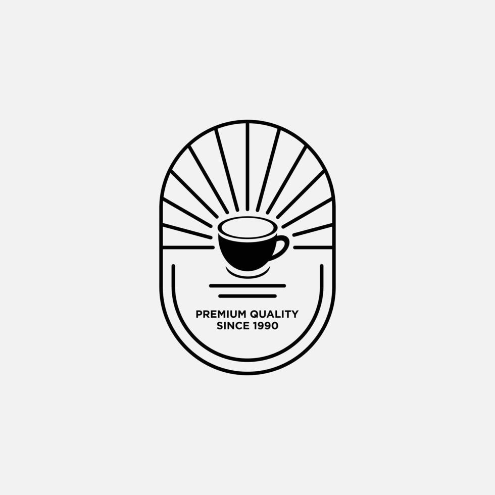 wijnoogst koffie winkel logo ontwerp. stempel, label, insigne ontwerp sjabloon inspiratie vector