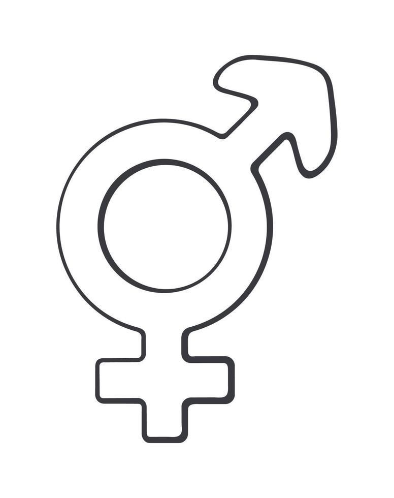 tekening transgender symbool vector