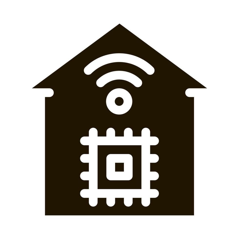 slim huis telefoon app icoon vector glyph illustratie