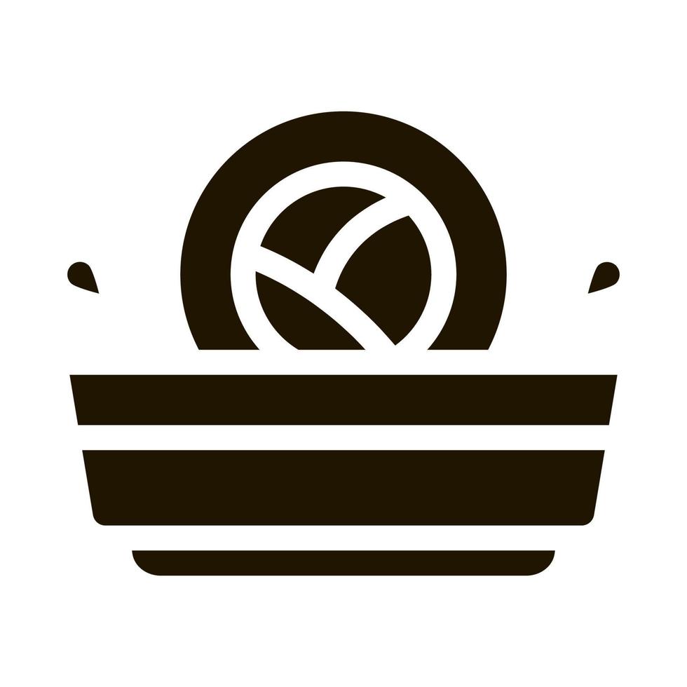 sushi rollen in saus icoon vector glyph illustratie