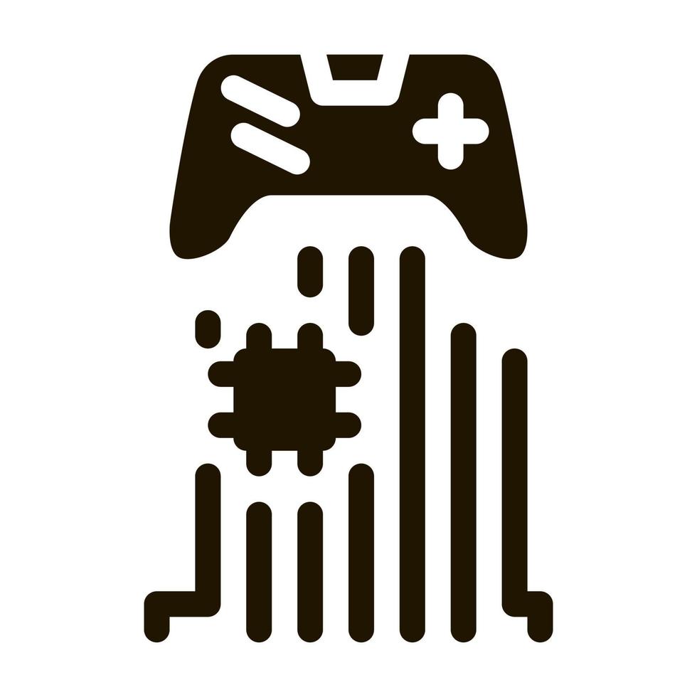 spel controleur spaander icoon vector glyph illustratie