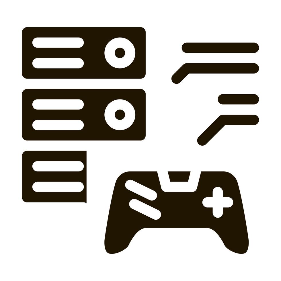 spel hoofd menu icoon vector glyph illustratie