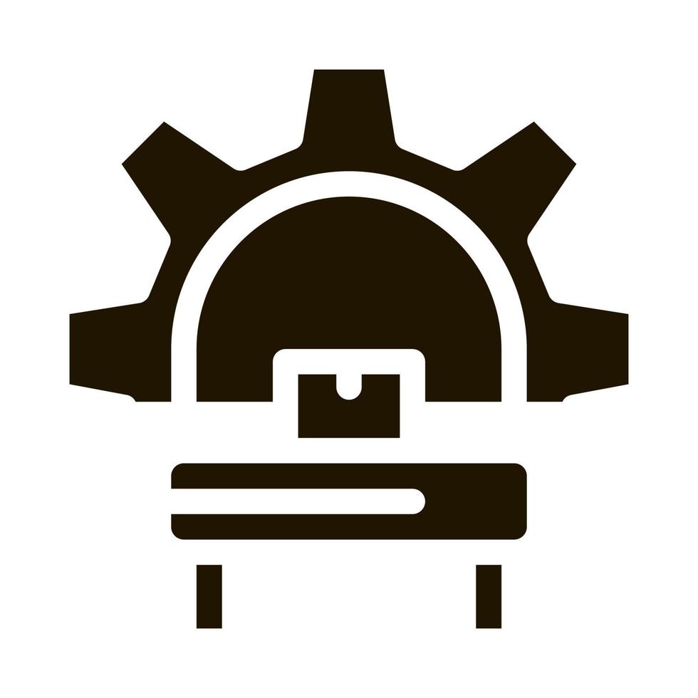 fabricage uitrusting icoon vector glyph illustratie