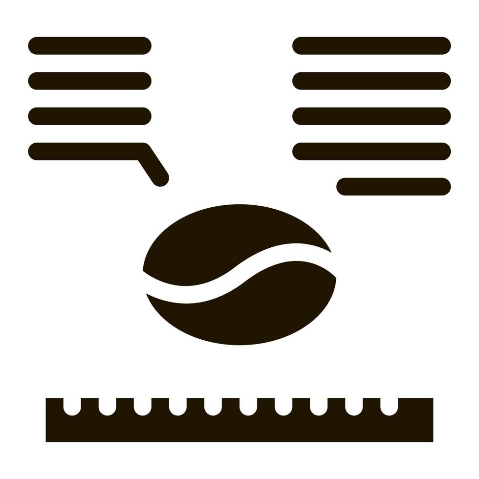 koffie grootte icoon vector glyph illustratie