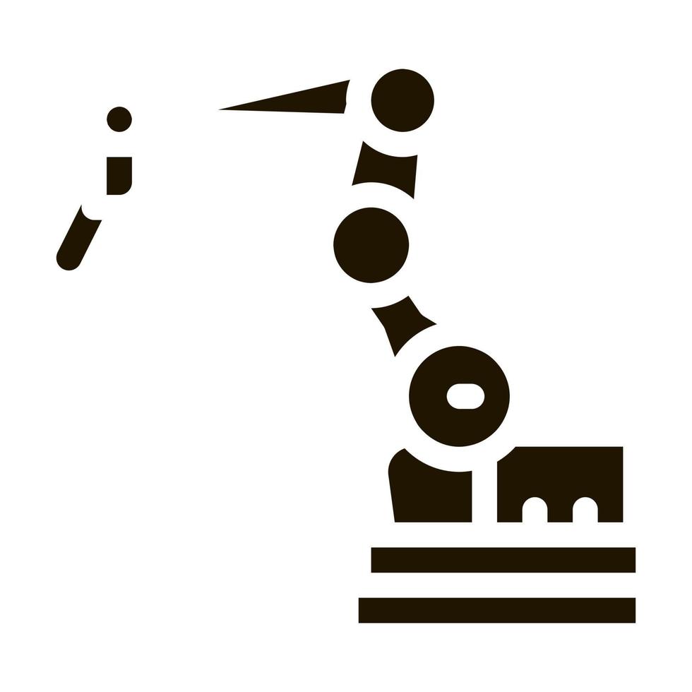 fabricage robot arm icoon vector glyph illustratie