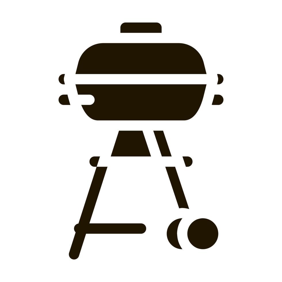 bbq koken gereedschap icoon vector glyph illustratie