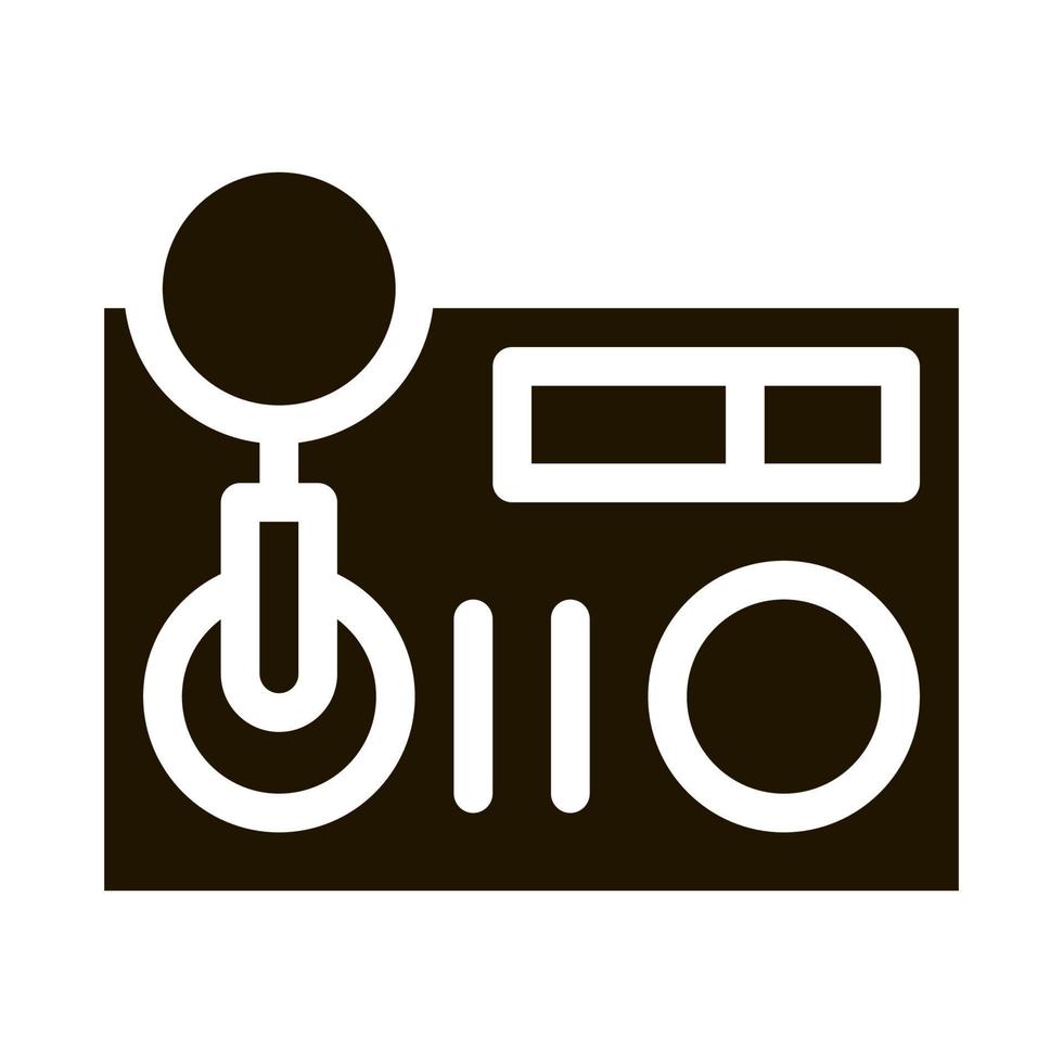 Onderzoek gebroken radio icoon vector glyph illustratie