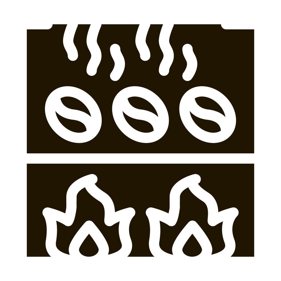 koffie bonen met water icoon vector glyph illustratie