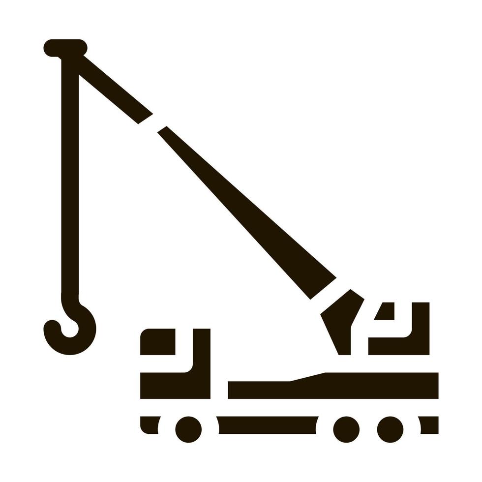 kraan hydraulisch uitrusting icoon vector glyph illustratie