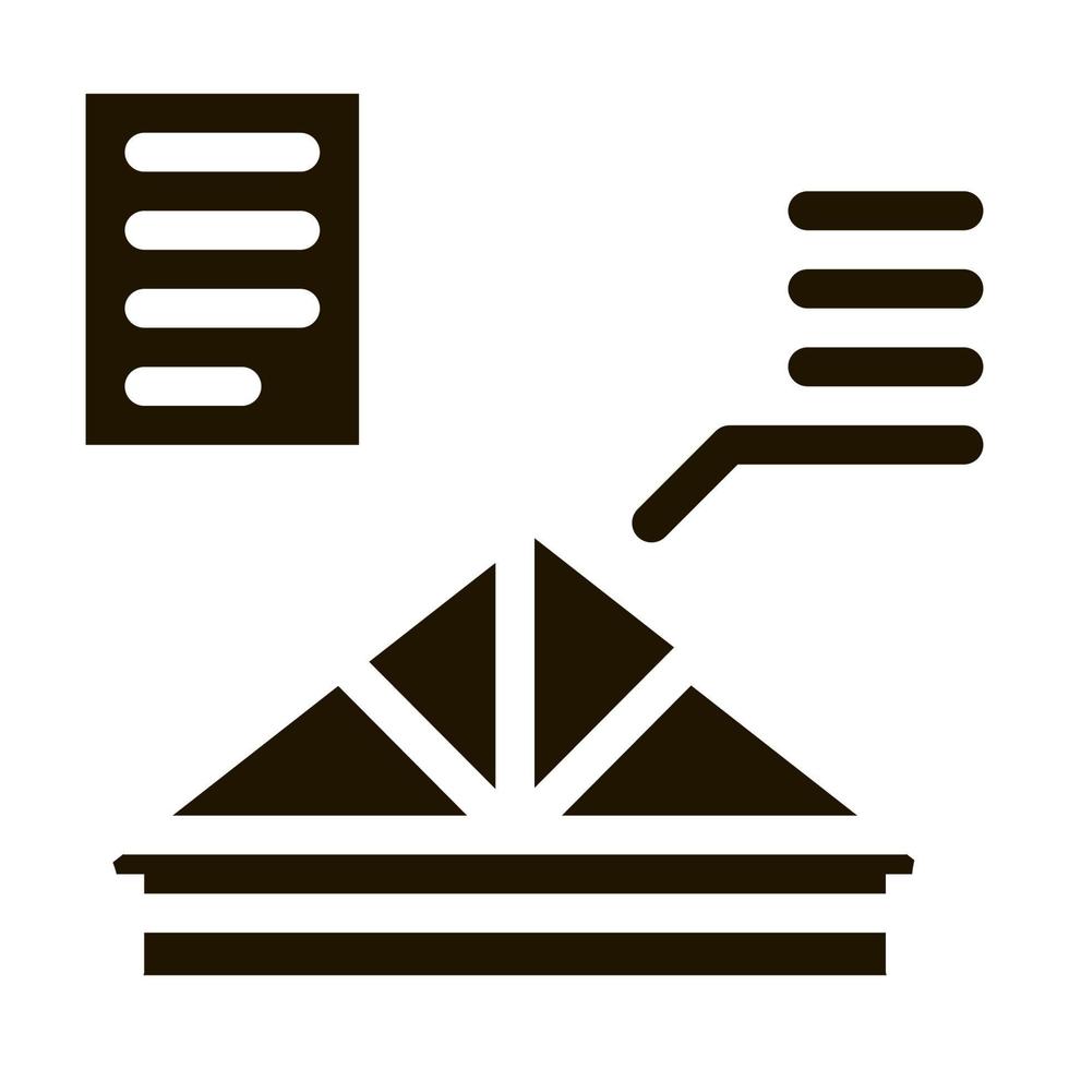 dak skelet icoon vector glyph illustratie