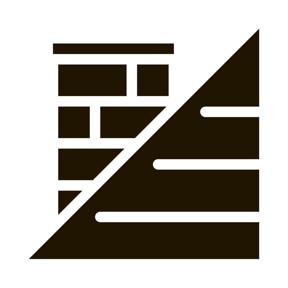 dak en schoorsteen icoon vector glyph illustratie