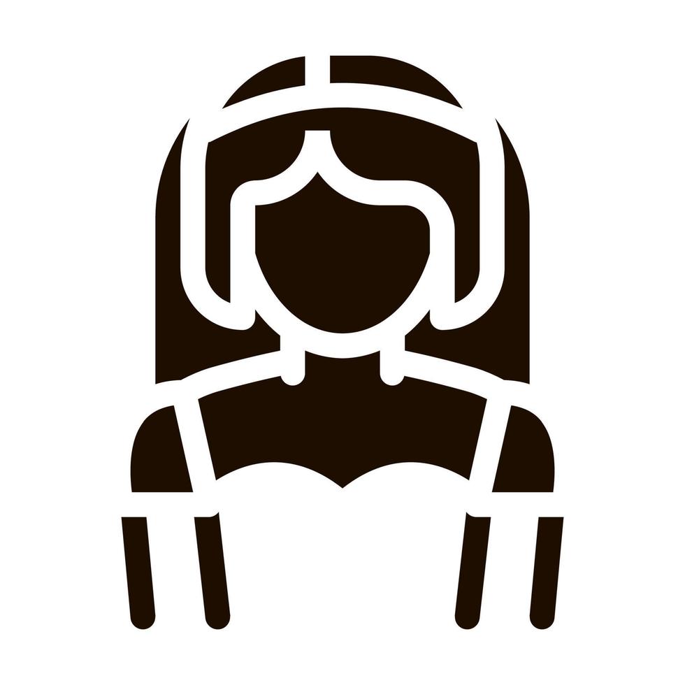 karakter bruid vrouw silhouet teken glyph icoon vector