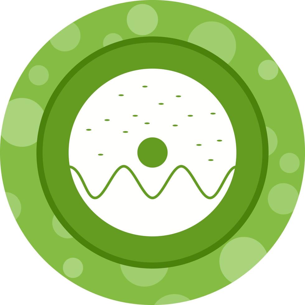 mooi donut besprenkeld glyph vector icoon