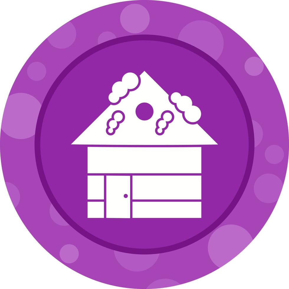 mooi huis in sneeuw glyph vector icoon