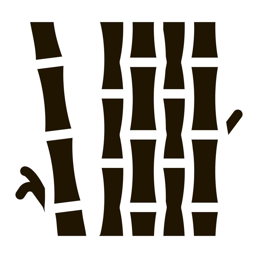 bamboe stengels icoon vector glyph illustratie