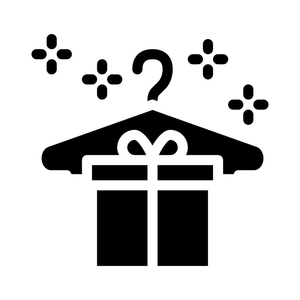 kleding geschenk voor klant icoon vector glyph illustratie