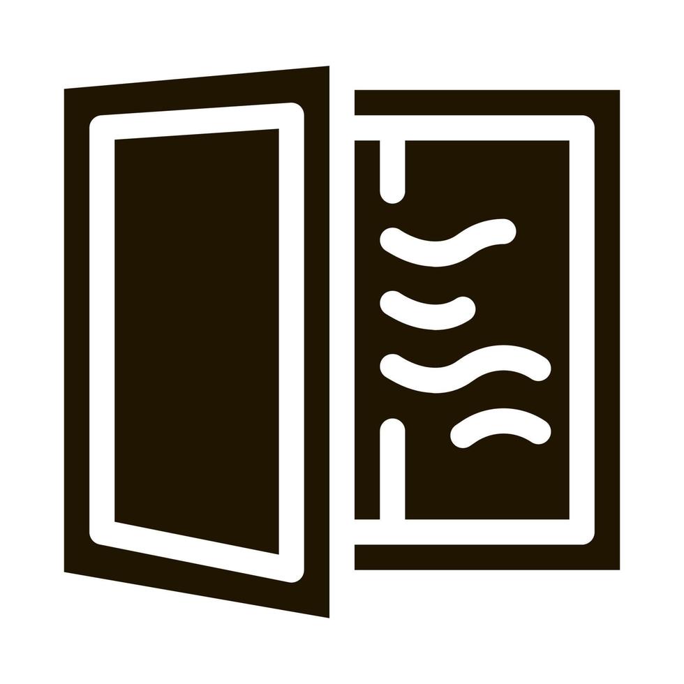 droogte in venster icoon vector glyph illustratie