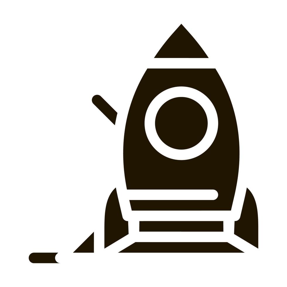 attractie raket icoon vector glyph illustratie