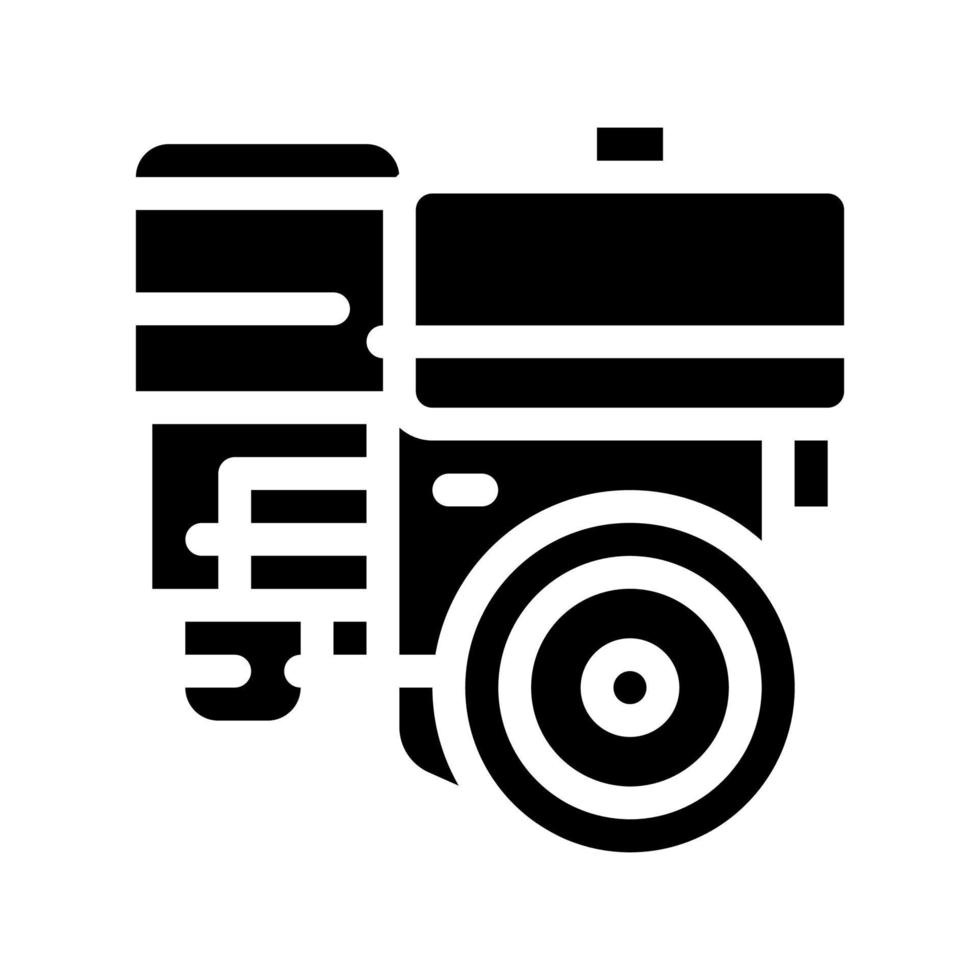motor motor kart icoon vector glyph illustratie