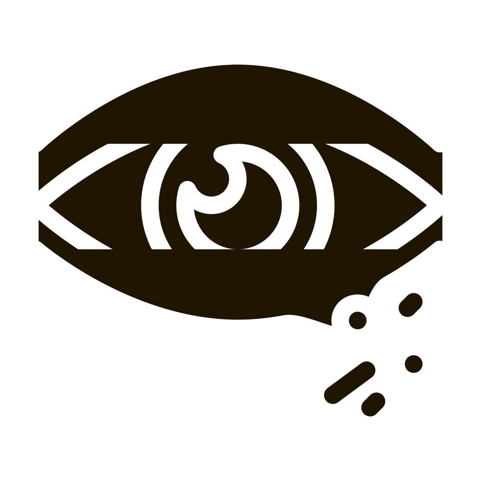 uitslag in de buurt oog icoon vector glyph illustratie