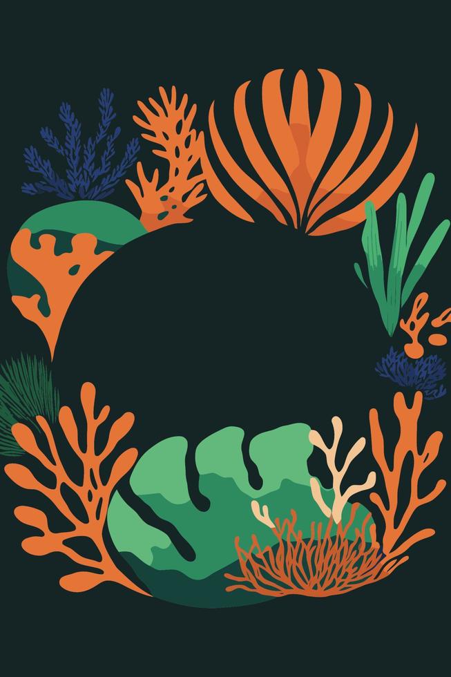 Super goed barrière koraal rif vector vlak kleur illustratie poster