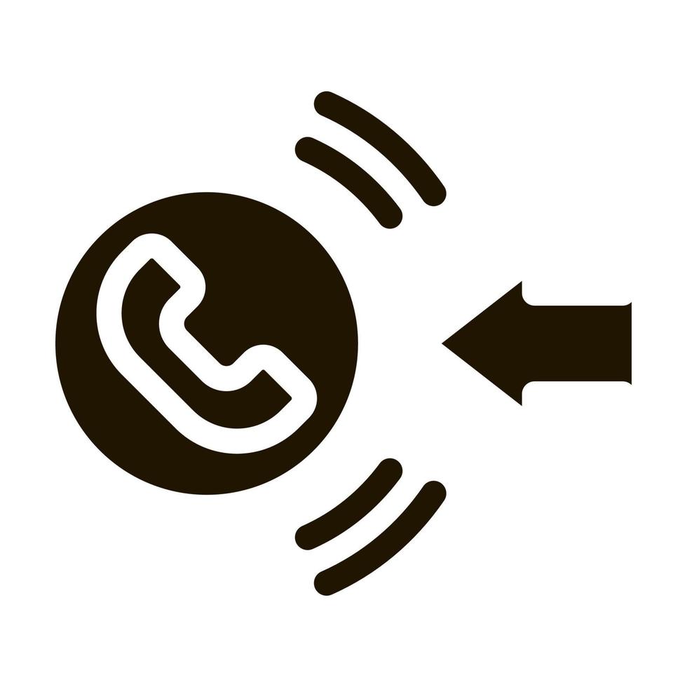 helpen bureau inkomend telefoontje icoon vector glyph illustratie