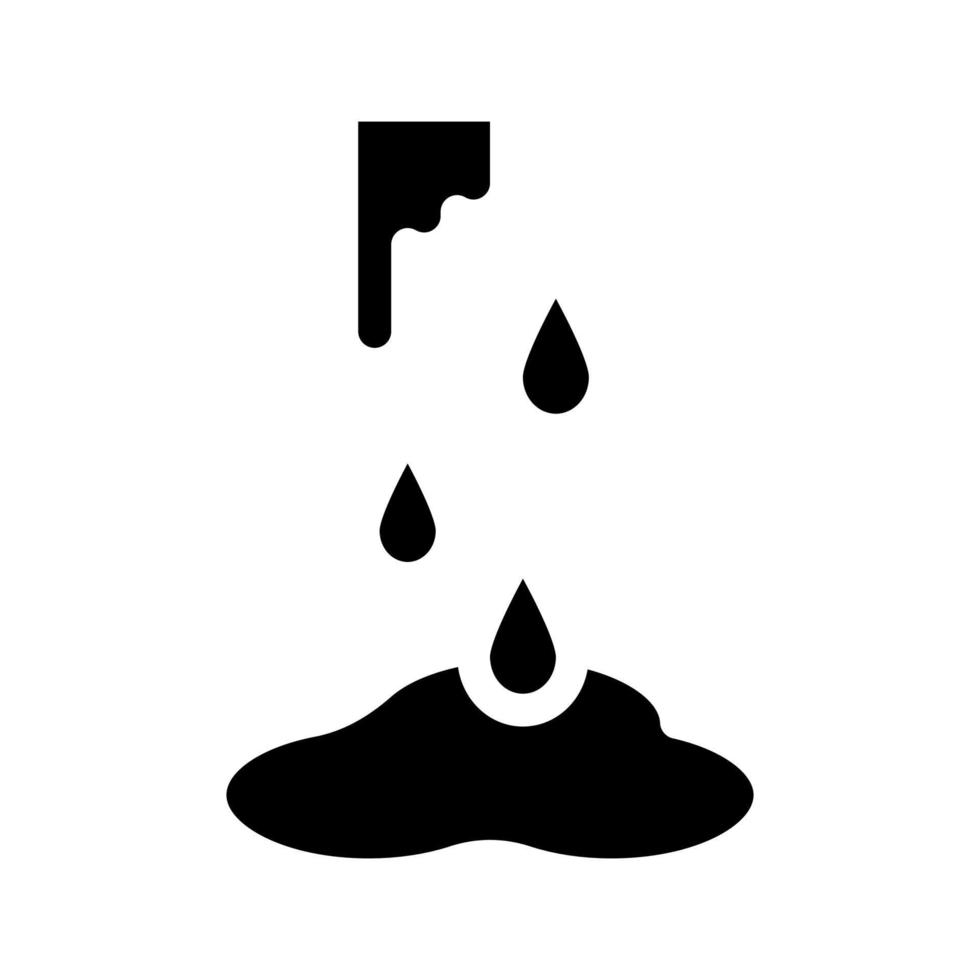water kapot gegaan icoon vector glyph illustratie