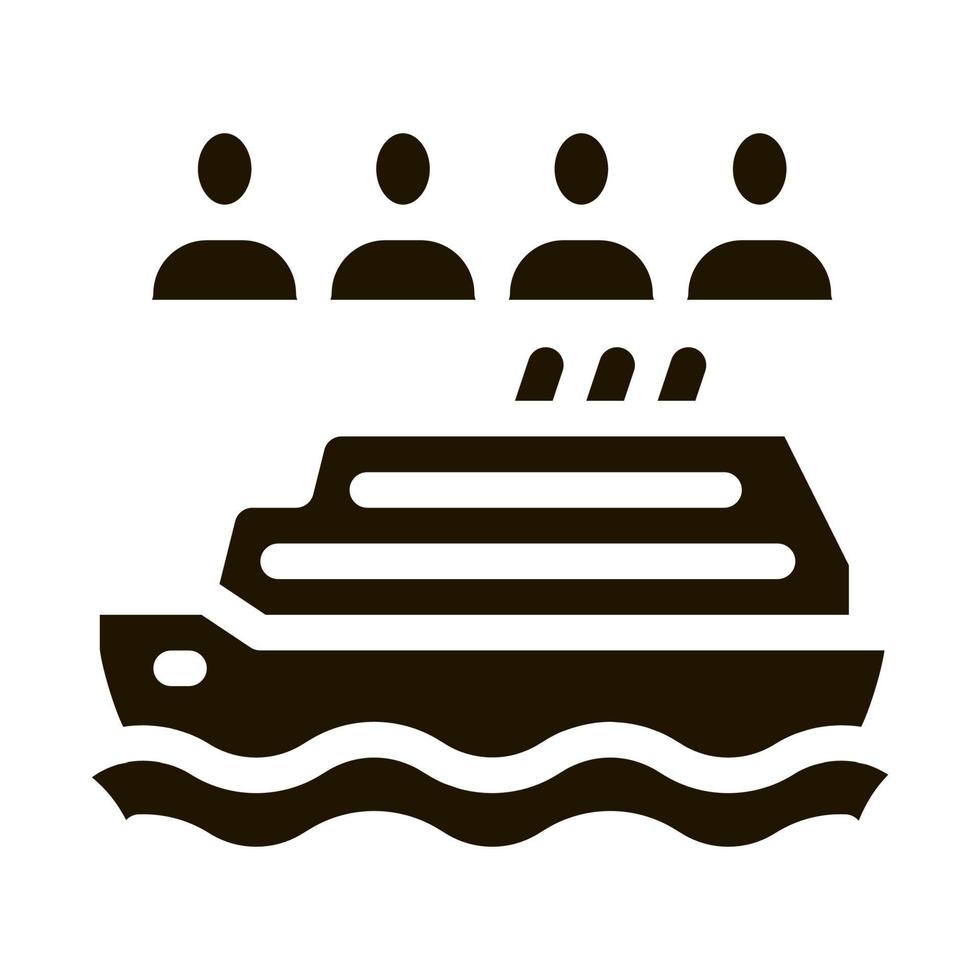zee kruispunt voering mensen icoon vector glyph illustratie
