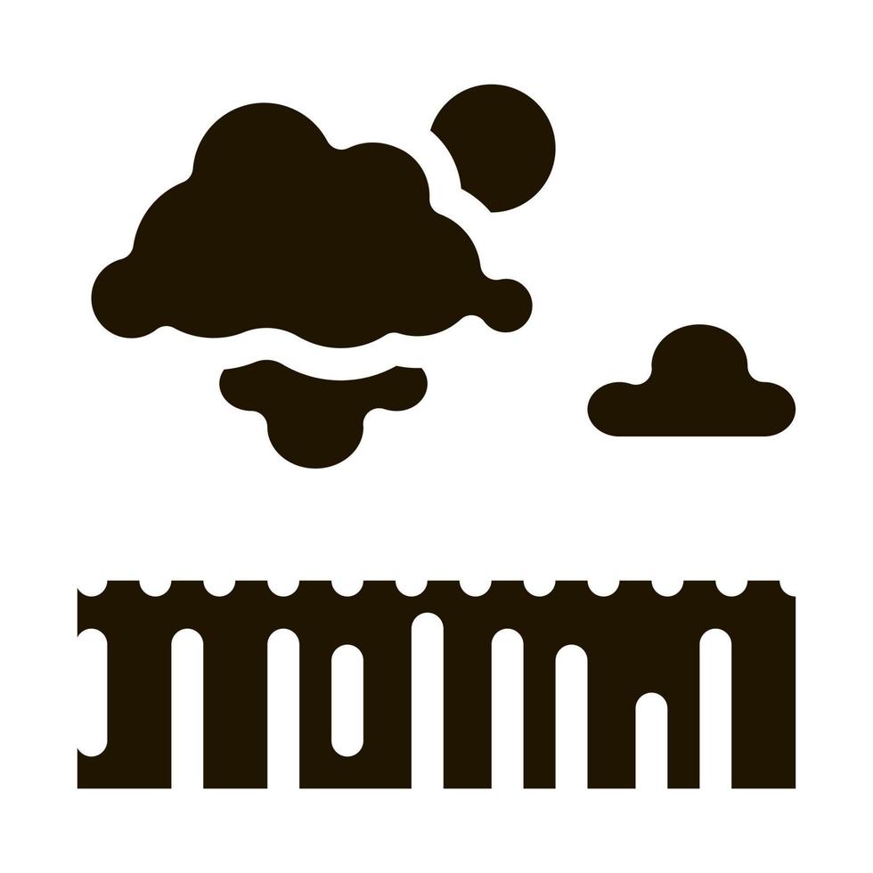 slecht weer tarwe veld- icoon vector glyph illustratie