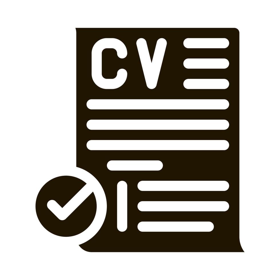 aanvragers voor een baan icoon vector glyph illustratie