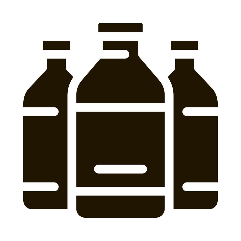 vloeistof flessen icoon vector glyph illustratie