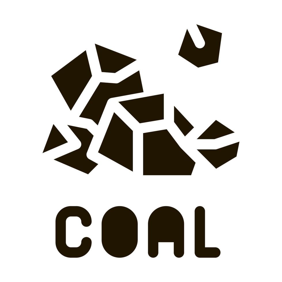 steenkool deeltjes icoon vector glyph illustratie