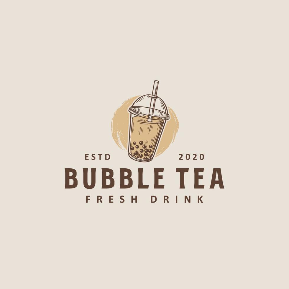 bubbel thee logo ontwerp sjabloon vector