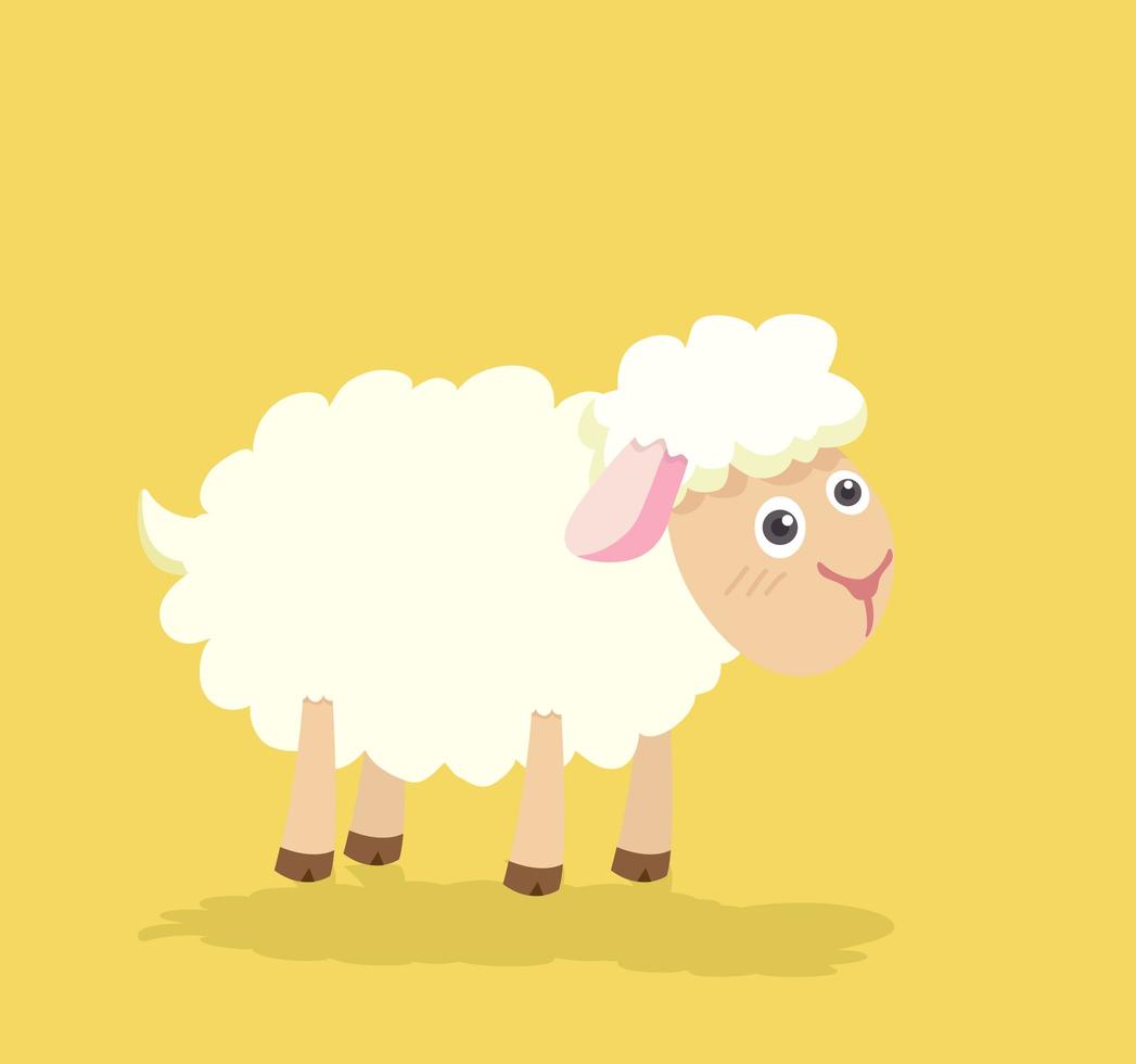 grappige schattige schapen vector