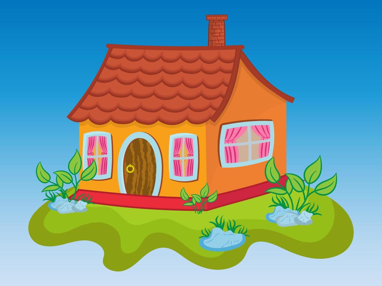 schattig oud dorp weinig huizen. schattig sprookje huizen vector illustratie. schattig weinig hut