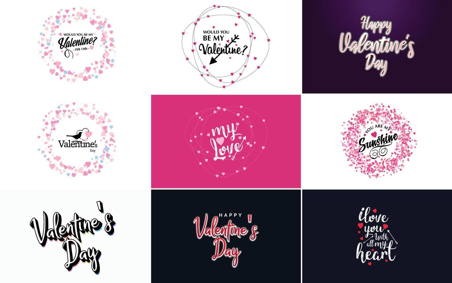 worden mijn Valentijn belettering met een hart ontwerp. geschikt voor gebruik in Valentijnsdag dag kaarten en uitnodigingen vector