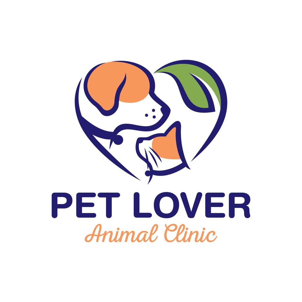 dier en huisdier logo ontwerp vector sjabloon
