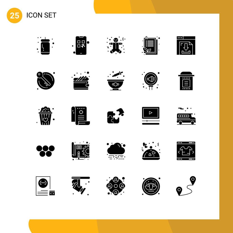 reeks van 25 modern ui pictogrammen symbolen tekens voor downloaden blad Kerstmis lijst controleren lijst bewerkbare vector ontwerp elementen