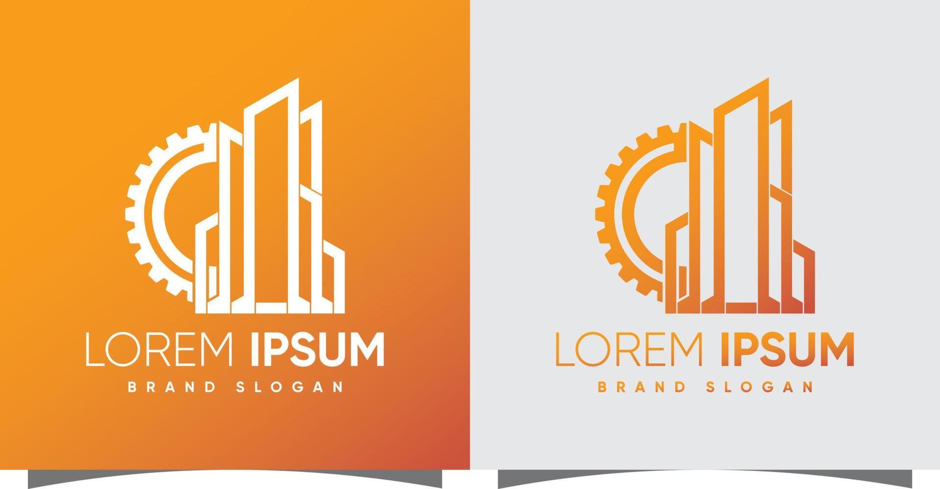 gebouw logo met creatief modern syle premie vector