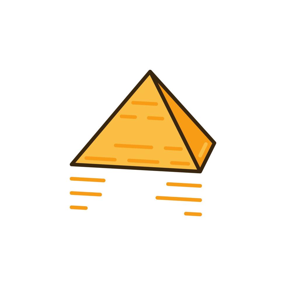 vector Gizeh piramide concept geel creatief icoon of symbool