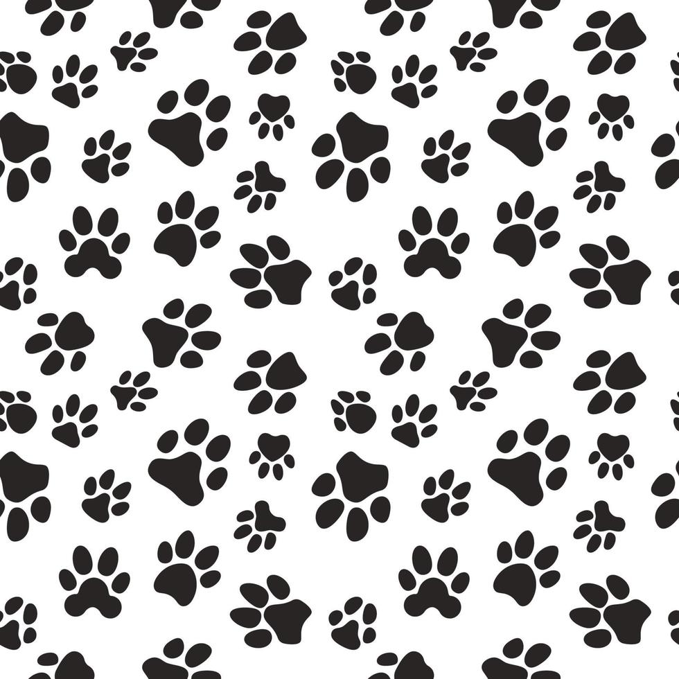 kat of hond poot prints vector concept naadloos patroon