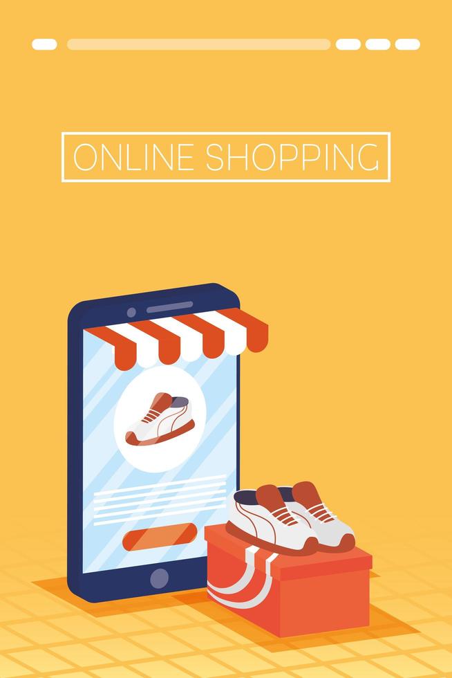 banner voor online winkelen en e-commerce vector