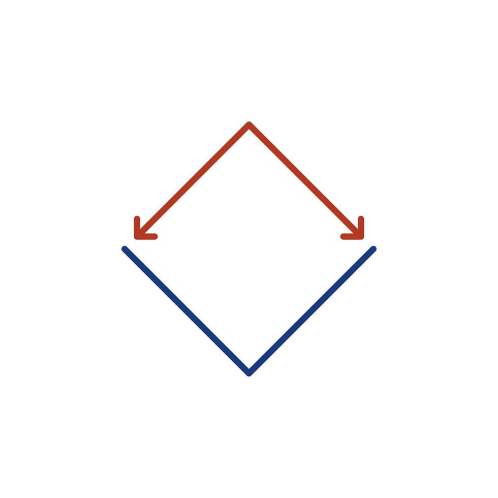 hoek meting vector concept gekleurde icoon of symbool