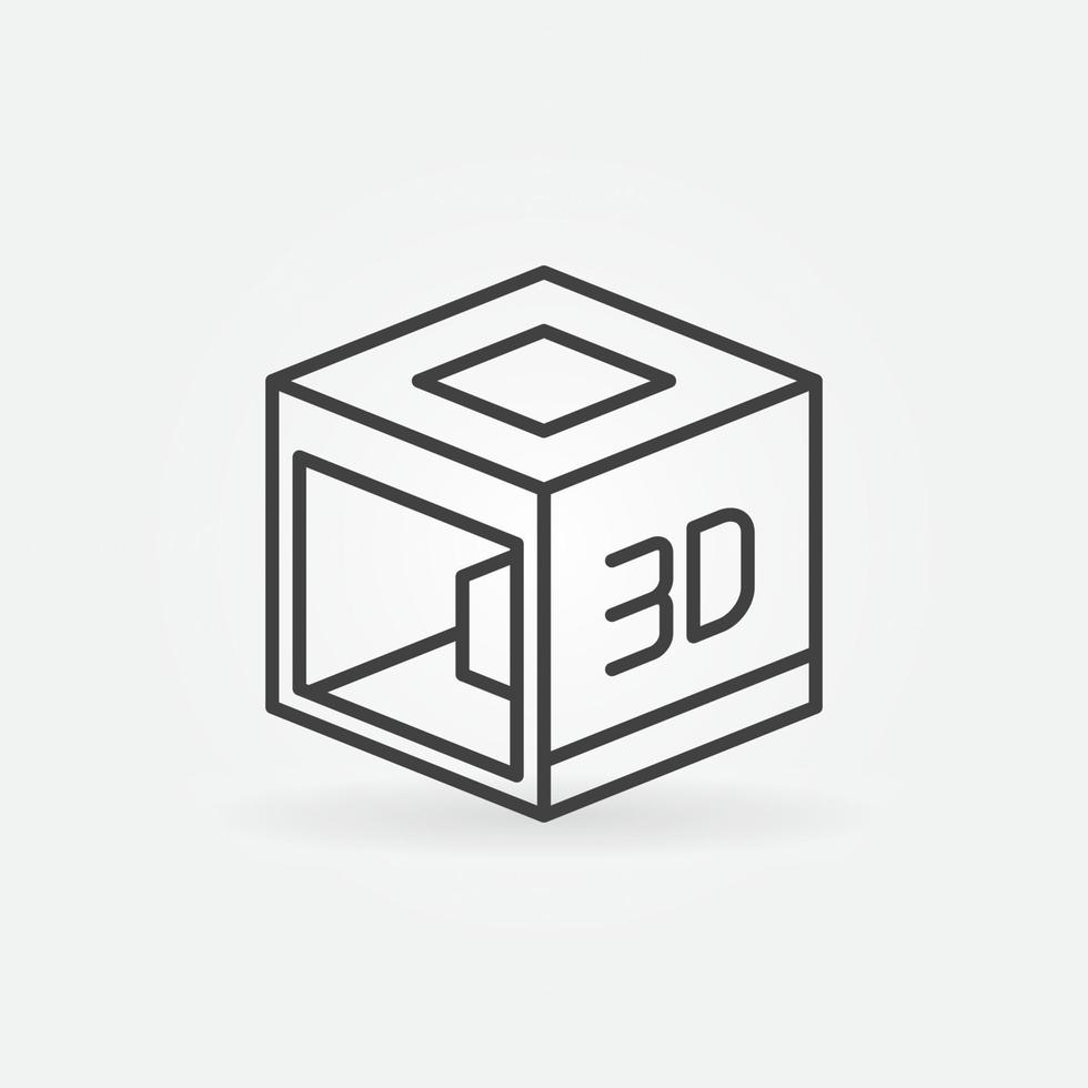 creatief 3d printer vector concept schets icoon