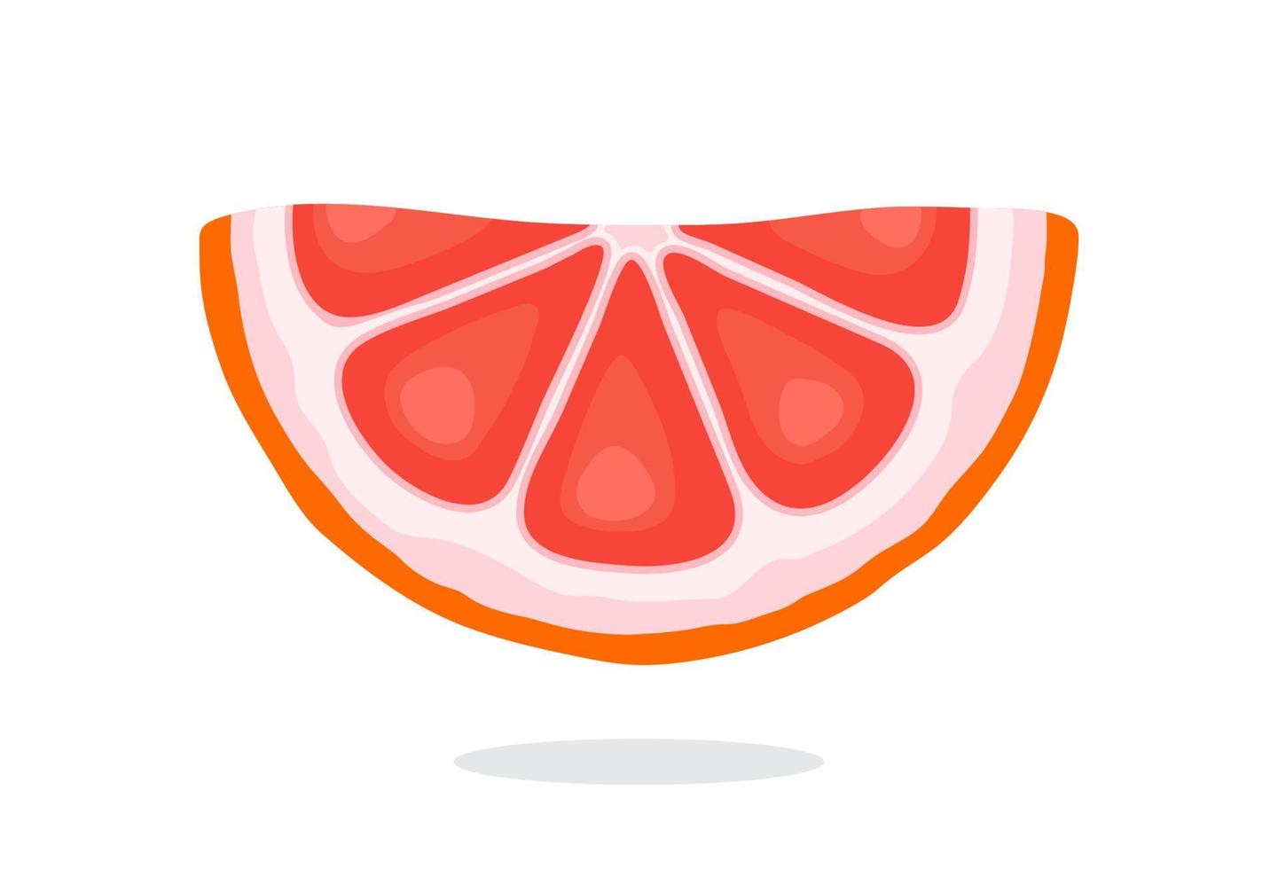 voor de helft grapefruit plakjes vector