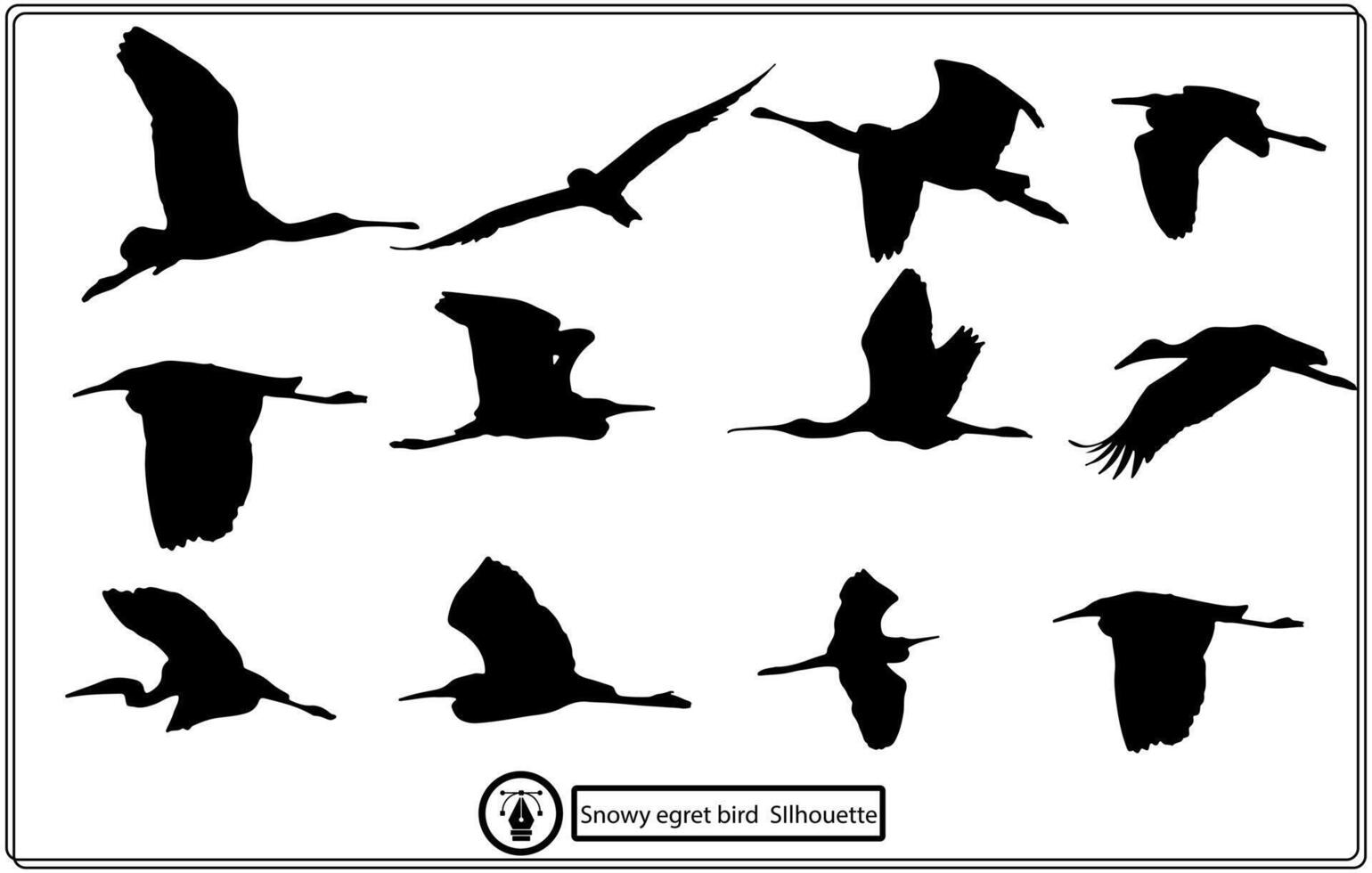 vector grafisch illustratie van zilverreiger kuikens in de nest vrij