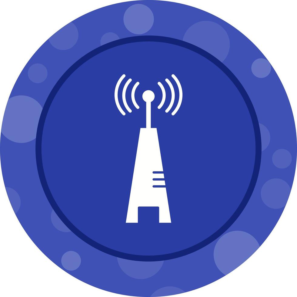 uniek signaal toren ik vector glyph icoon