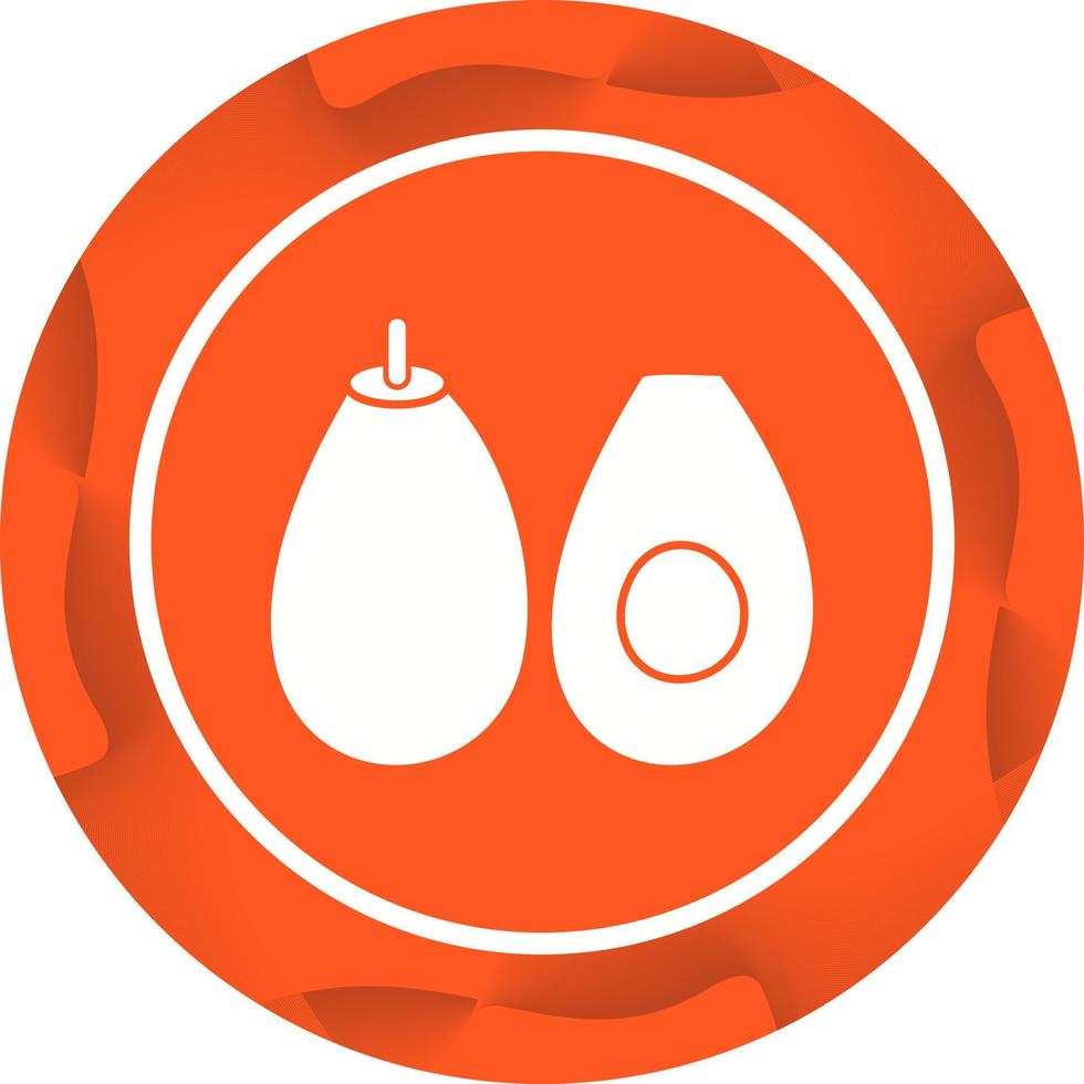 uniek avocado vector glyph icoon